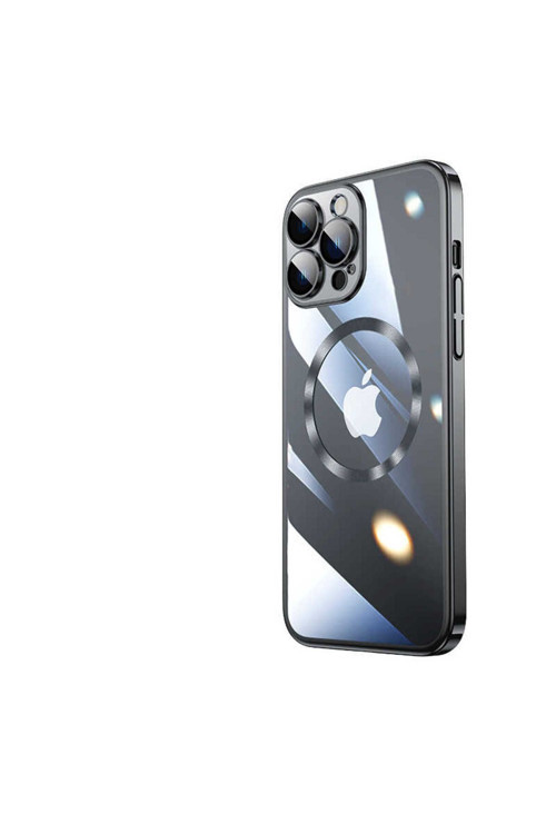 Apple İphone 13 Pro Max Kılıf Wireless Şarj Özellikli Sert Pc Riksos Magsafe Kapak