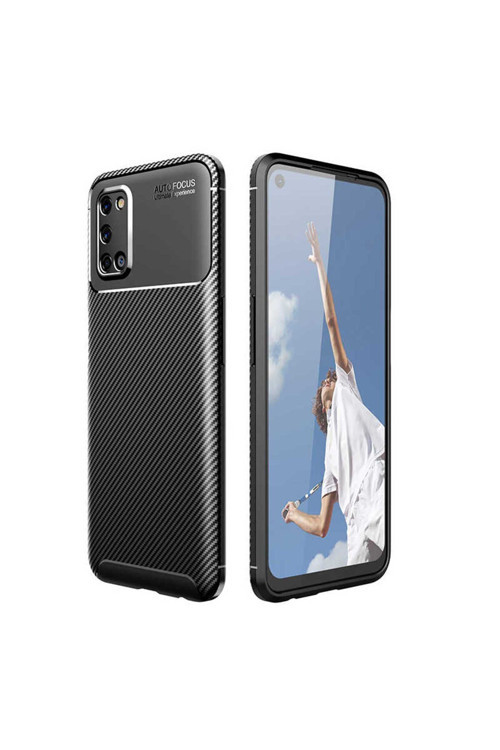 Oppo A72 Kılıf Karbon Görünümlü Silikon Zr-Negro