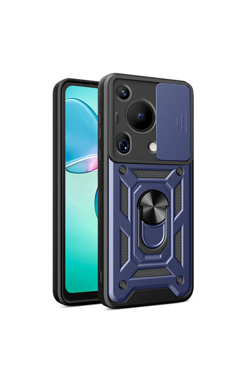 Huawei Pura 70 Ultra Kılıf Magnetik Standlı Kamera Korumalı Kapak Zr-Sürgülü