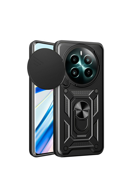 Realme 12 Plus Kılıf Kamera Korumalı Standlı Zr-Srvega