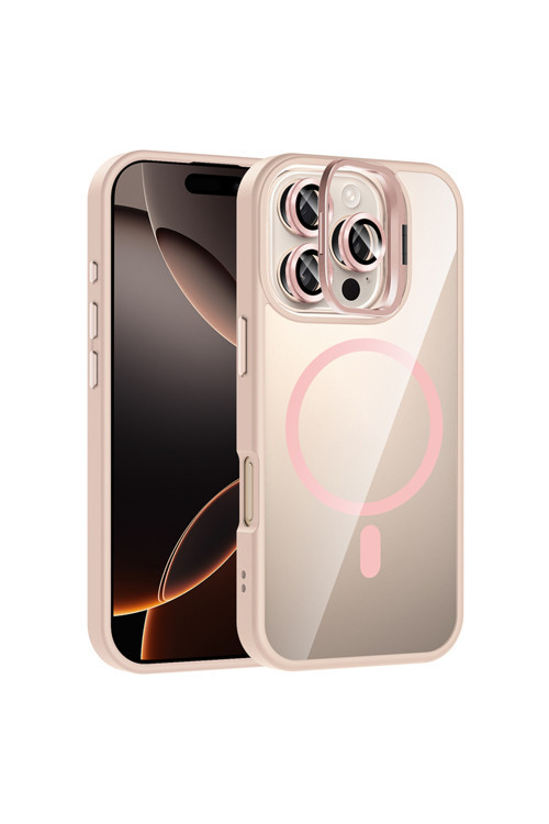 Apple İphone 14 Pro Max Kılıf Kamera Standlı Lens Koruyucu Hediyeli Zr-Etro