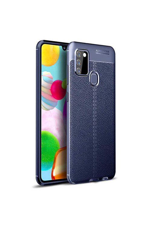 Samsung Galaxy A21S Kılıf Deri Görünümlü Silikon Zr-Niss
