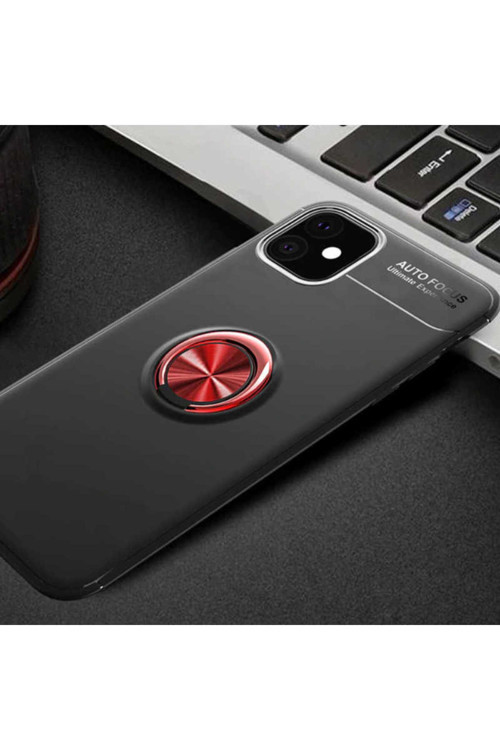 Apple İphone 11 Kılıf Ravel Yüzüklü Silikon Kapak