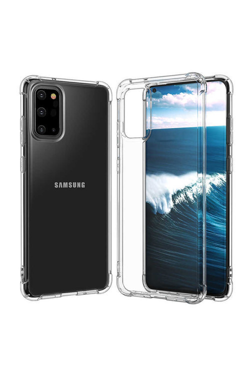 Samsung Galaxy A21S Kılıf Nitro Anti Shock Darbe Emici Silikon Kapak + Kablo Koruyucu A++