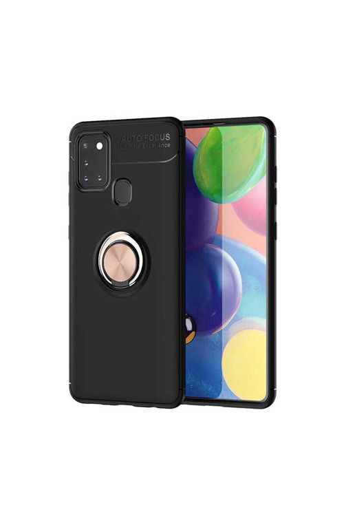 Samsung Galaxy A21S Kılıf Ravel Yüzüklü Standlı Silikon Kapak
