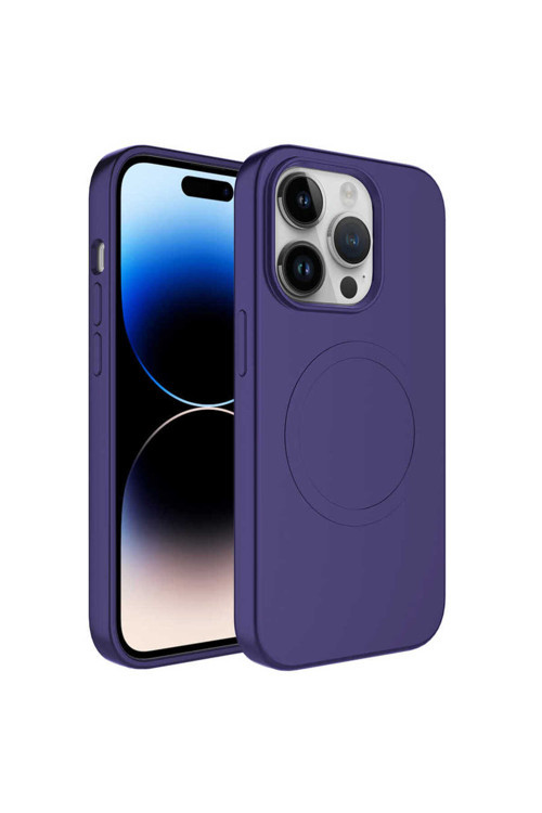 Apple İphone 14 Pro Max Kılıf Lansman Magsafe Wireless Şarj Özelikli Silikon Zr-Plas
