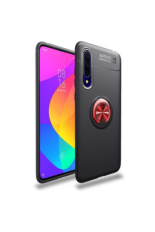 Huawei P Smart Pro 2019 Kılıf Ravel Yüzüklü Silikon Kapak + Kablo Koruyucu + Ekran Koruyucu