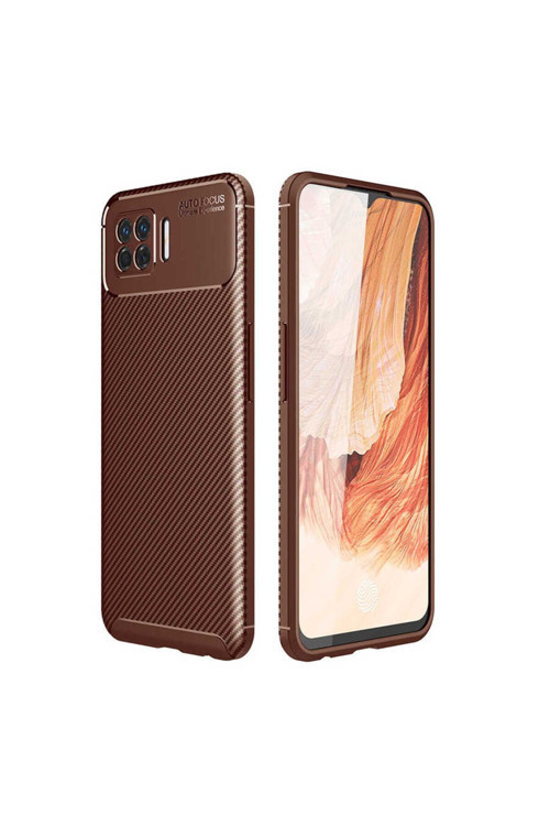 Oppo A73 Kılıf Karbon Görünümlü Silikon Zr-Negro