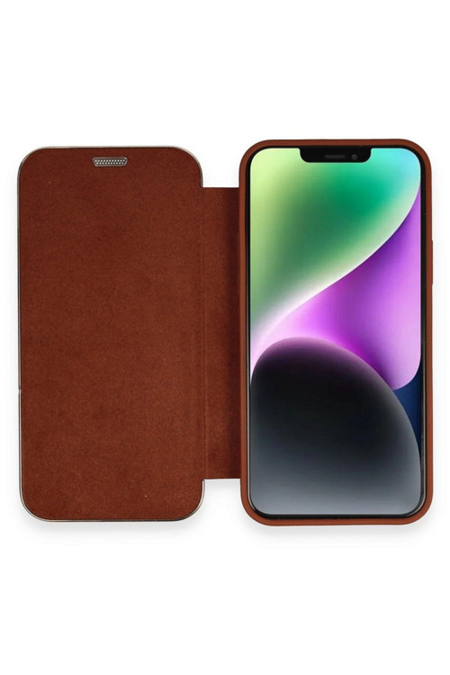 Apple Iphone 12 Kılıf Dolpin Ince Şık Tasarım Kapaklı Kılıf + Ekran Koruyucu A++