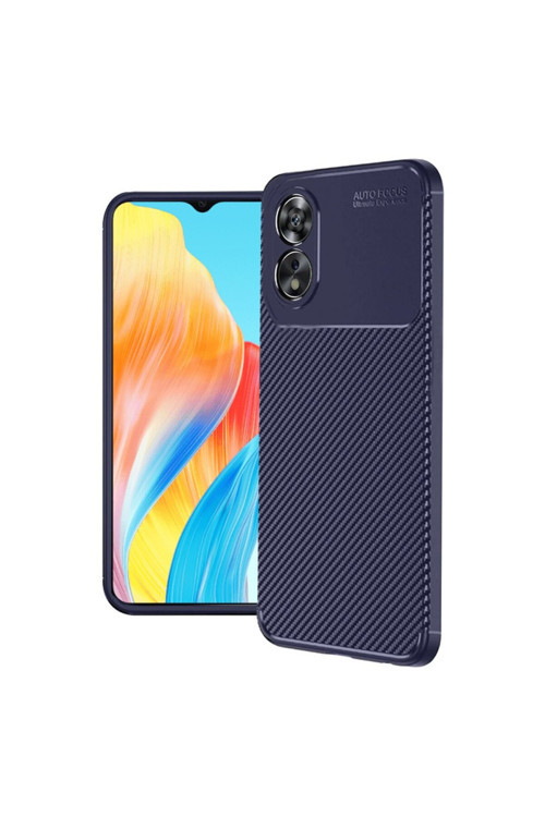 Oppo A38 Kılıf Karbon Görünümlü Silikon Kılıf Azn-Karbon