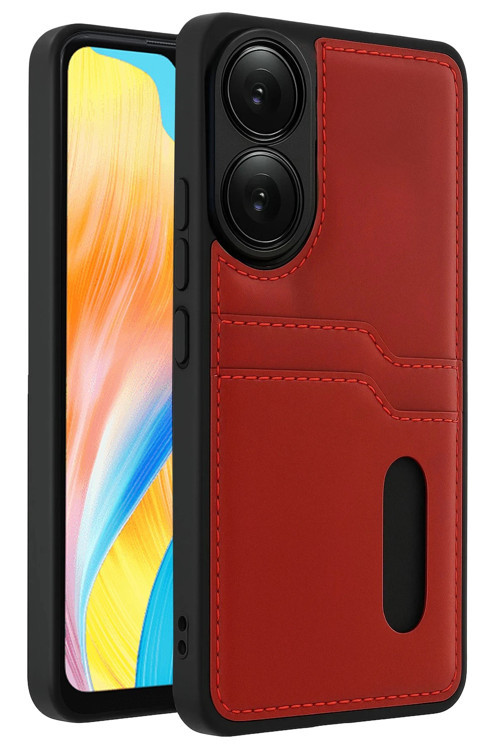 Oppo A38 Kılıf Kartlıklı Silikon Kapak Azn-Sara