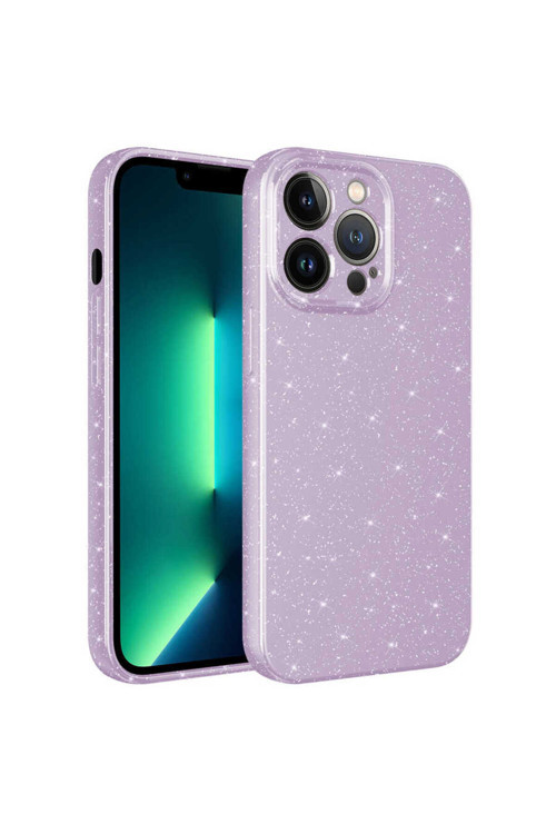 Apple İphone 12 Pro Max Kılıf Kamera Korumalı Simli Zr-Koton