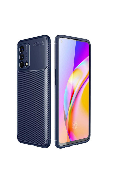 Oppo A74 4G Kılıf Karbon Görünümlü Silikon Zr-Negro