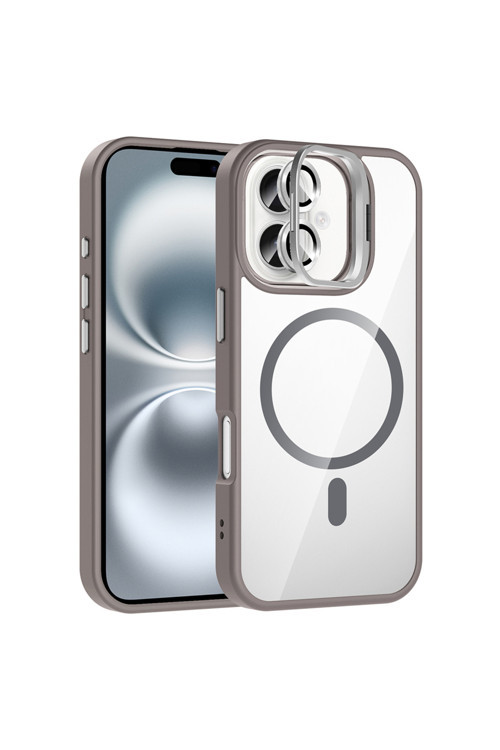 Apple İphone 16 Kılıf Kamera Standlı Lens Koruyucu Hediyeli Zr-Etro