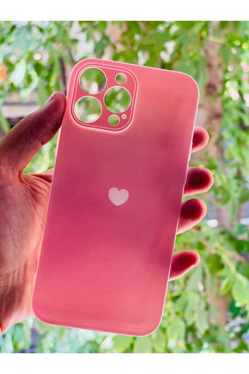 İphone 13 Pro Max Uyumlu Kılıf Kalp Desenli Baskılı Silikon