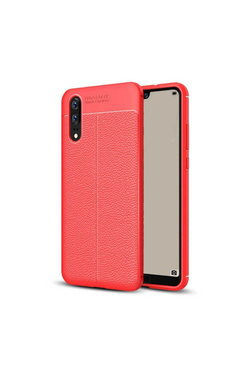 Huawei P20 Kılıf Deri Görünümlü Silikon Zr-Niss