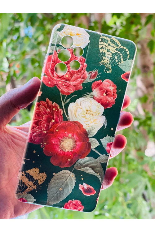 Galaxy A72 Kılıf Çiçekli Desenli Baskılı Silikon