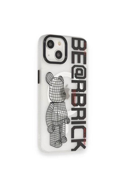 Apple Iphone 14 Kılıf Apollo Magsafe Desenli Kapak + Kablo Koruyucu + Ekran Koruyucu