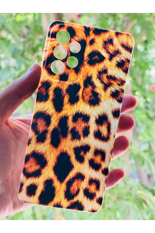 Galaxy A73 Kılıf Leopar Desenli Baskılı Silikon