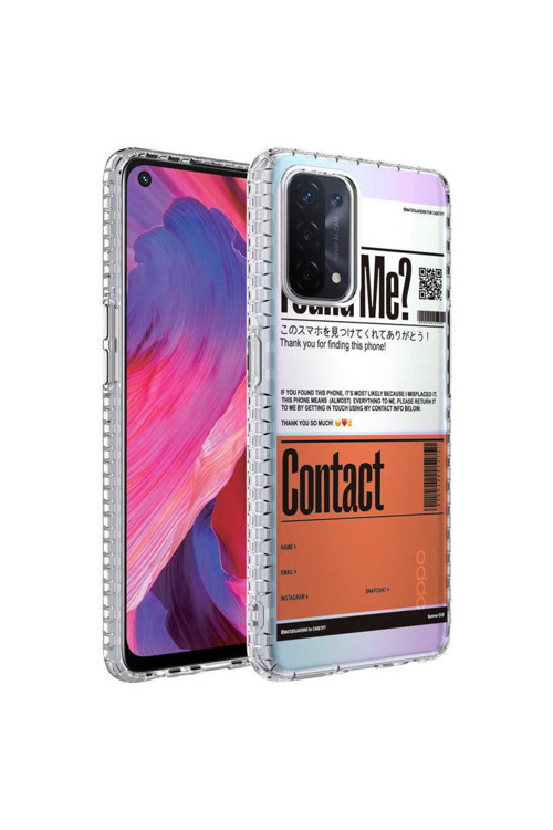 Oppo A74 4G Kılıf Renkli Desenli Silikon Elegans + Kablo Koruyucu + Ekran Koruyucu
