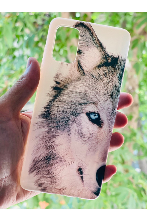 Samsun Galaxy A71 Uyumlu Kılıf Kurt Desenli Baskılı Silikon