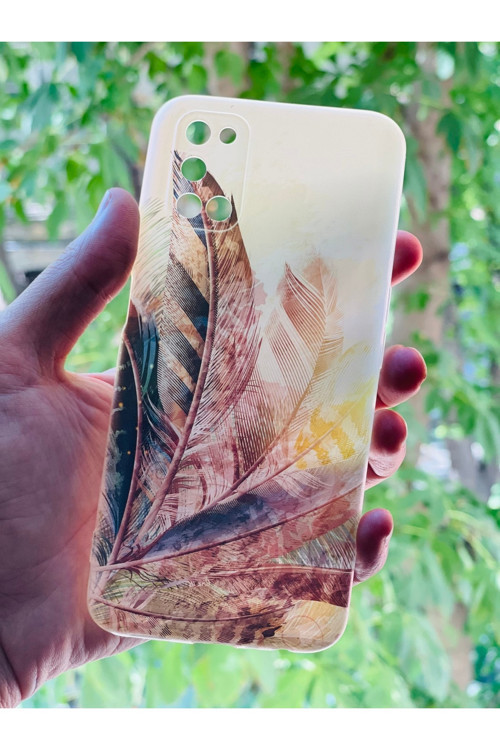Oppo Reno A52 / A72 / A92 Kılıf Tüyler Desenli Baskılı Silikon