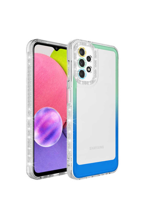Samsung Galaxy A32 4G Kılıf Simli Ve Renk Geçişli Kapak Zr-Park
