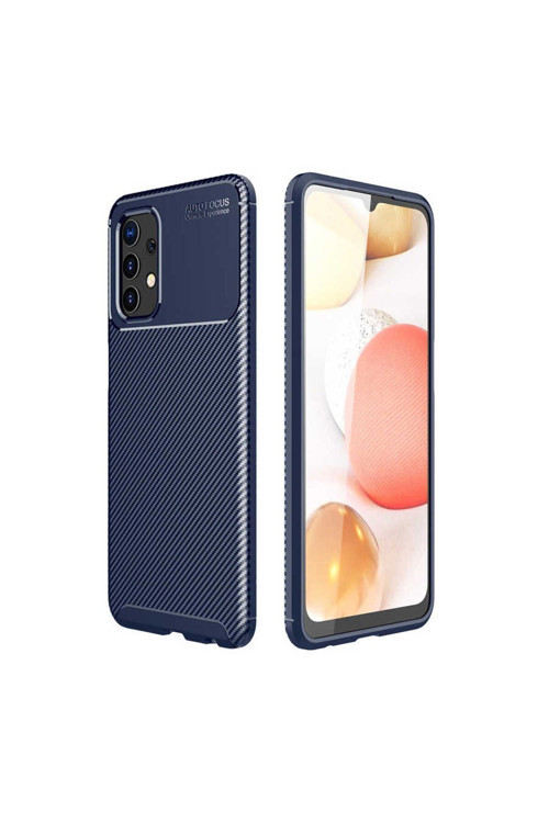 Samsung Galaxy A32 4G Uyumlu Kılıf Karbon Görünümlü Silikon Zr-Negro