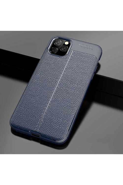 Apple İphone 11 Pro Max Kılıf Deri Görünümlü Silikon Zr-Niss