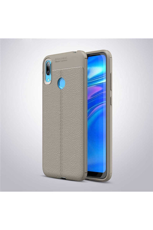 Huawei Y7 Prime 2019 Kılıf Deri Görünümlü Silikon Zr-Niss