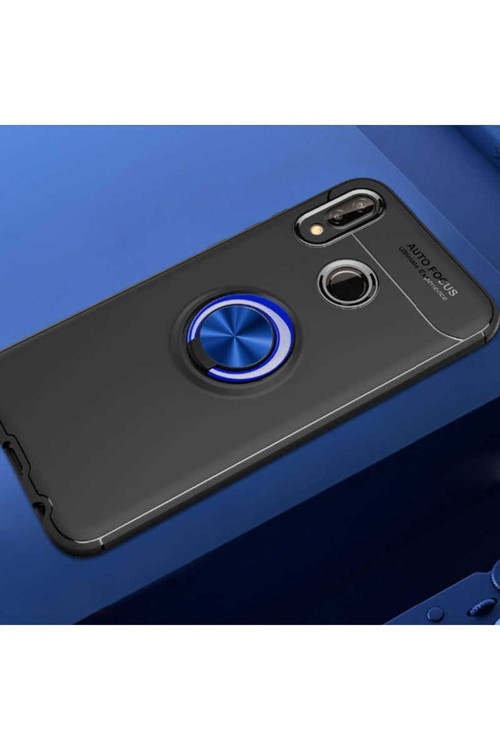 Huawei P20 Lite Kılıf Ravel Yüzüklü Silikon Kapak