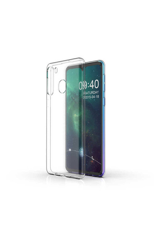 Galaxy Galaxy A21 Kılıf Şeffaf İnce Esnek Silikon Kılıf Süper