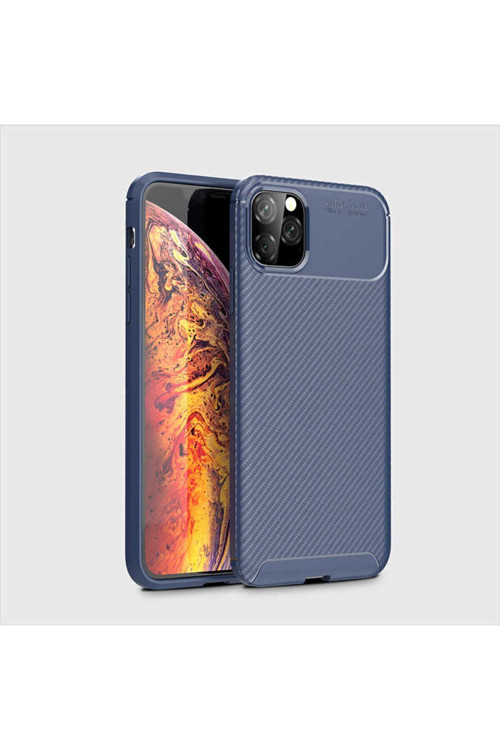 Apple İphone 11 Pro Max Kılıf Karbon Görünümlü Silikon Zr-Negro