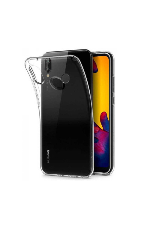 Huawei P20 Lite Uyumlu Kılıf Şeffaf İnce Esnek Silikon Kılıf Süper