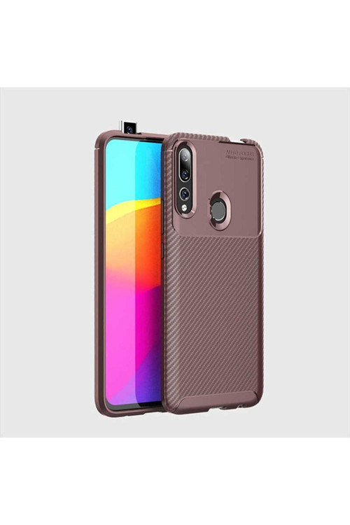 Huawei Y9 Prime 2019 Kılıf Karbon Görünümlü Silikon Zr-Negro