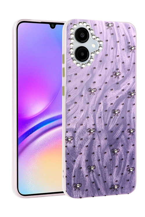 Samsung Galaxy A06 Kılıf Parlak Desenli Taşlı Azn-Blade