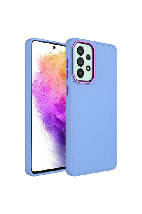 Samsung Galaxy A23 Kılıf Metal Çerçeve Ve Buton Tasarımlı Silikon Zr-Luna