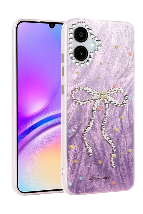 Samsung Galaxy A06 Kılıf Parlak Desenli Taşlı Azn-Blade