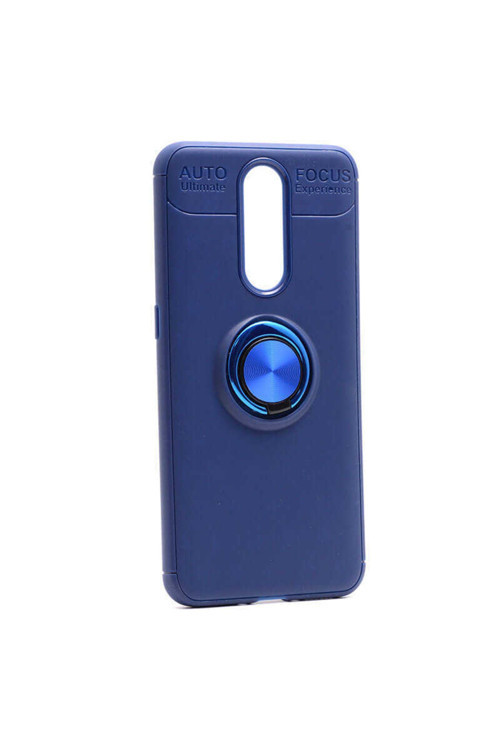 Oppo Rx17 Pro Kılıf Ravel Yüzüklü Standlı Silikon Kapak