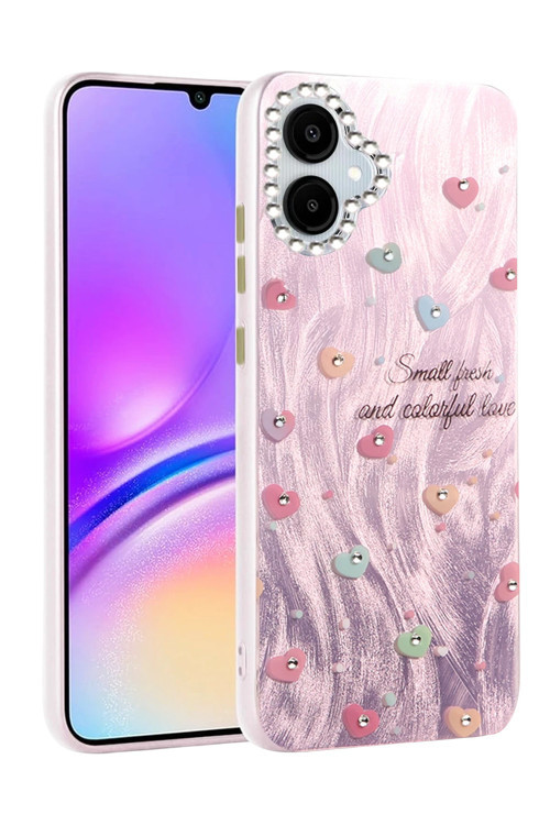 Samsung Galaxy A06 Kılıf Parlak Desenli Taşlı Azn-Blade