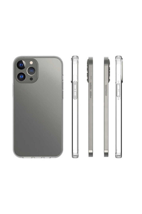 Apple İphone 14 Pro Max Kılıf Şeffaf İnce Esnek Silikon Kılıf Süper