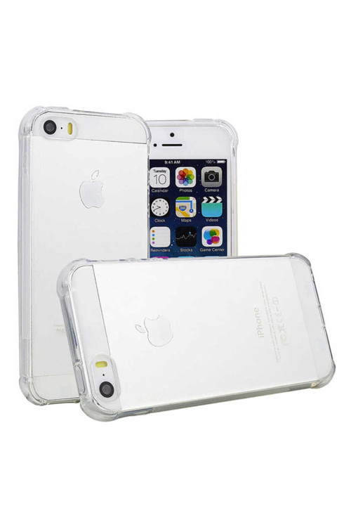 Apple Iphone 5S Kılıf Nitro Anti Shock Darbe Emici Silikon Kapak + Ekran Koruyucu A++