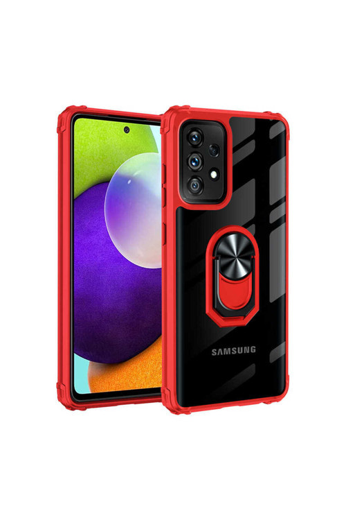Samsung Galaxy A32-4G Kılıf Standlı Cam Arka Kapak Zr-Mola