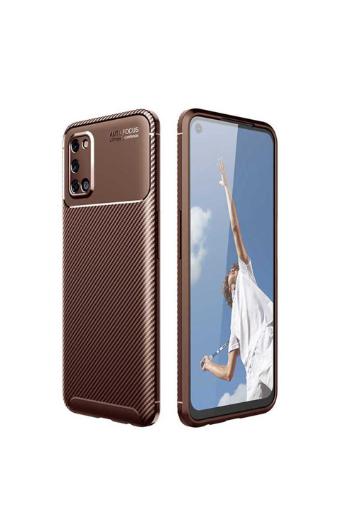 Oppo A52 Kılıf Karbon Görünümlü Silikon Zr-Negro