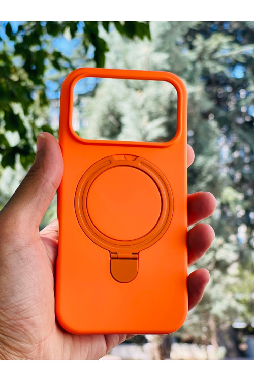 Apple İphone 17 Pro Kılıf Mgsafe Özellikli Standlı Pastel Renkler Azn-Reggal
