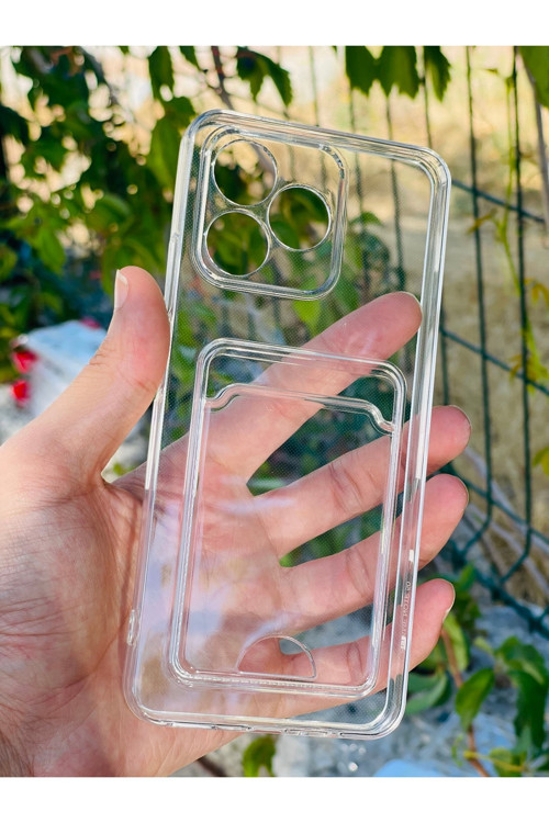 Realme Note 50 4G Kılıf Şeffaf Kartlıklı Silikon Azn-Setrakart