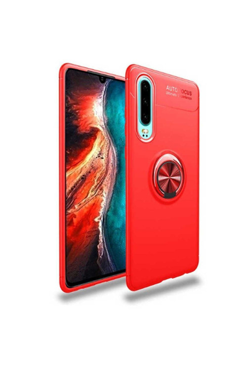 Huawei P30 Kılıf Ravel Yüzüklü Silikon Kapak
