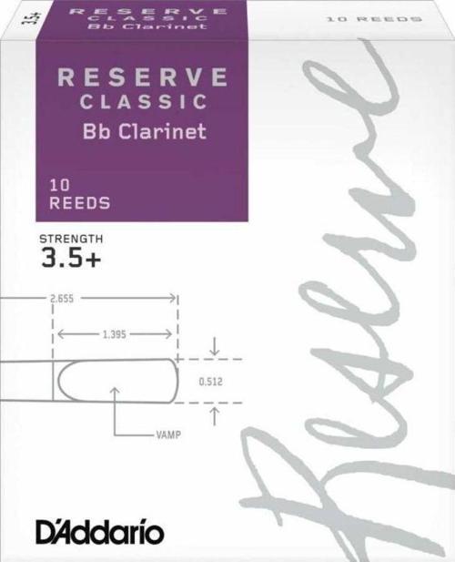D\'Addario Woodwinds Reserve Classic DCT10355 Sib Klarnet Kamışı No:3.5+