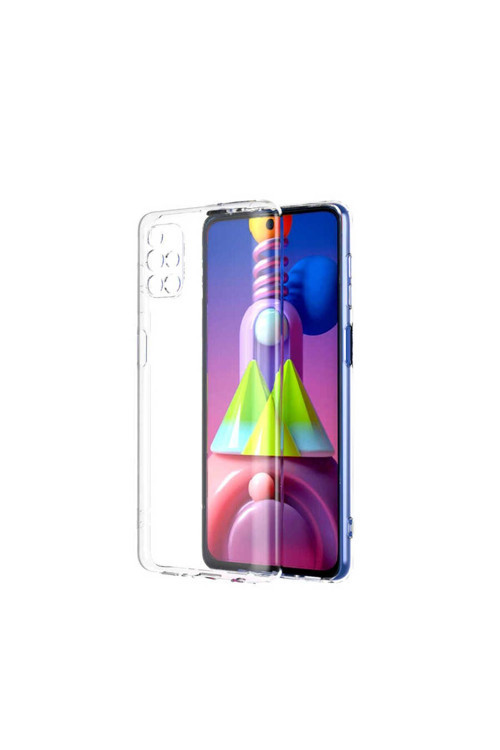 Galaxy M51 Uyumlu Kılıf Şeffaf İnce Esnek Silikon Kılıf Süper