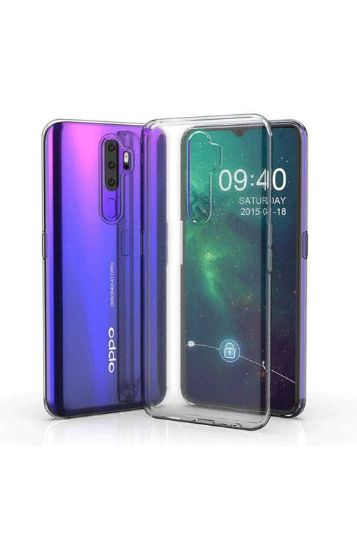 Oppo A9 2020 Kılıf Şeffaf İnce Esnek Silikon Kılıf Süper